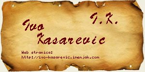 Ivo Kašarević vizit kartica